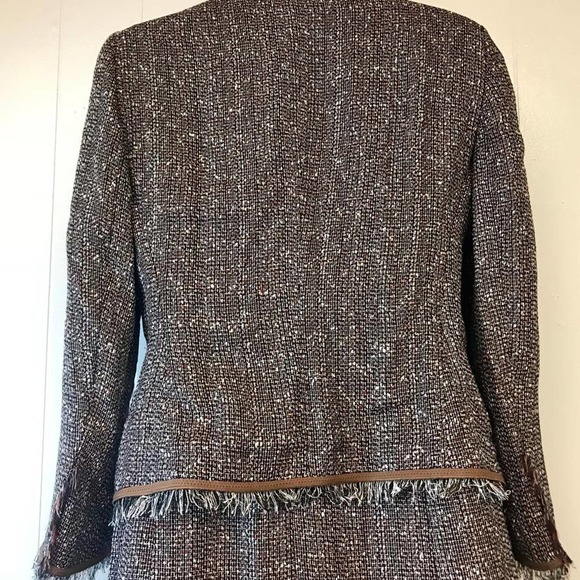 ESCADA Fringed Edges Tweed Dress Suit 34  36 - Picture 11 of 12